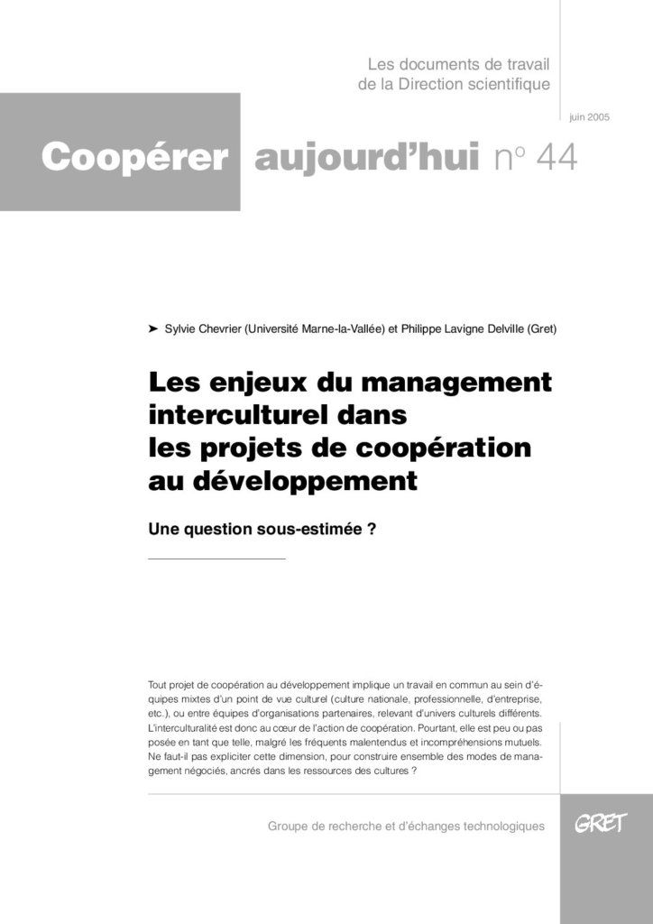 Les enjeux du management interculturel dans les projets de coopération au développement