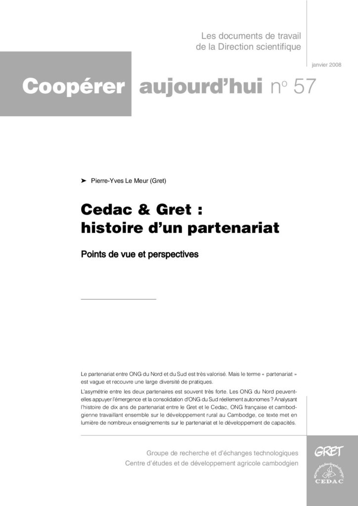 Cedac & Gret : histoire d’un partenariat