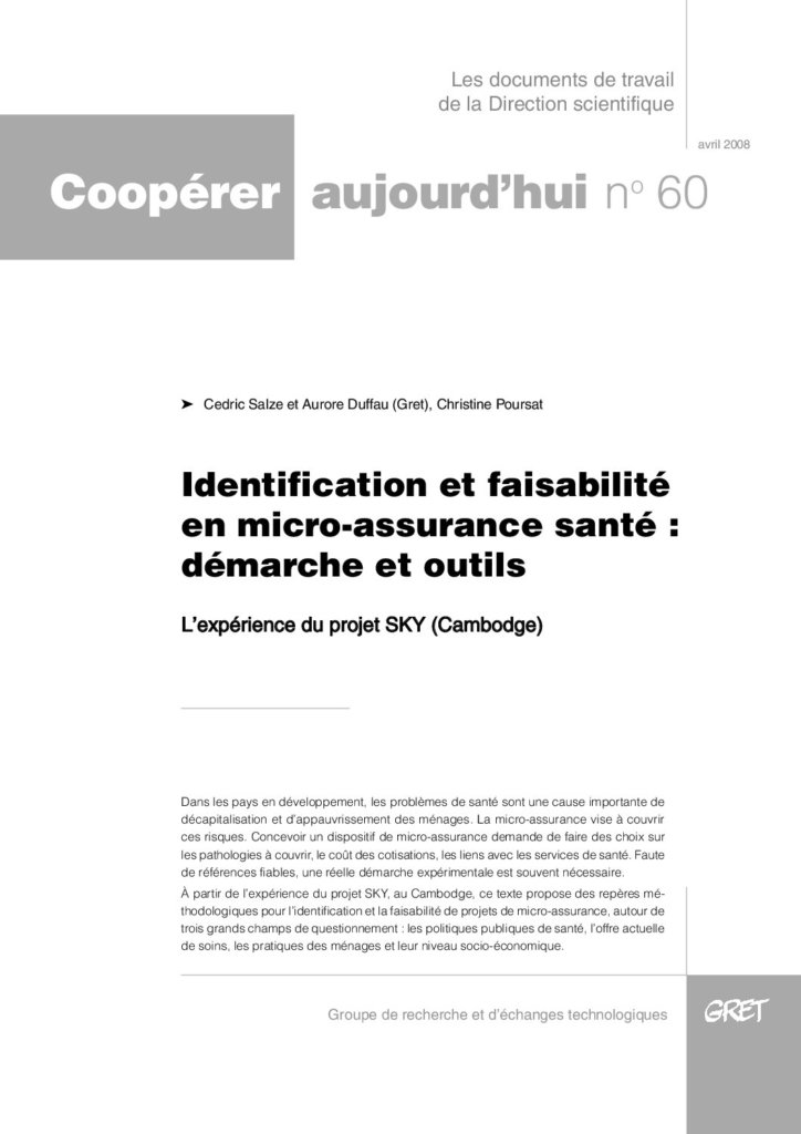 Identification et faisabilité en micro-assurance santé