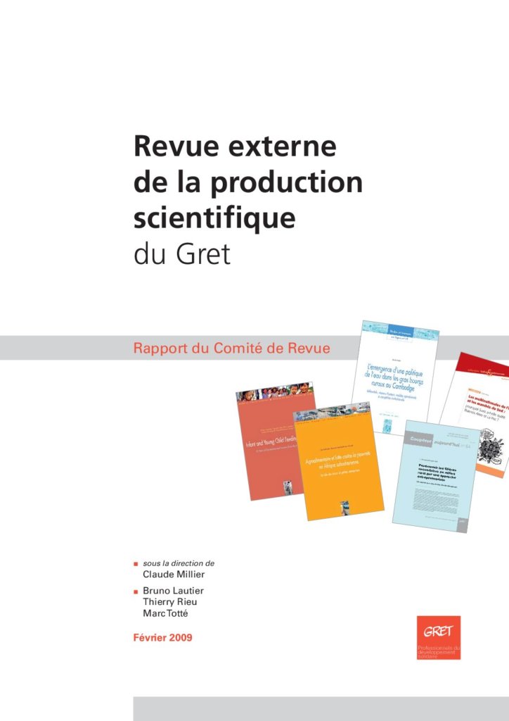 Revue externe de la production scientifique du Gret : rapport du Comité de revue