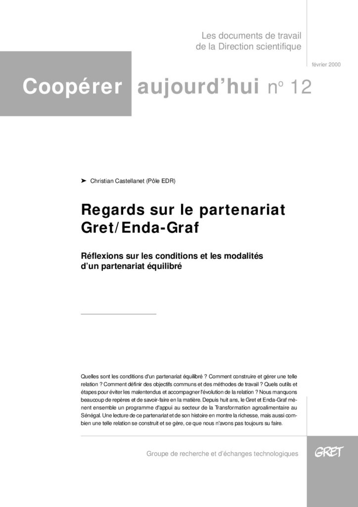 Regards sur le partenariat GRET/ENDA-GRAF