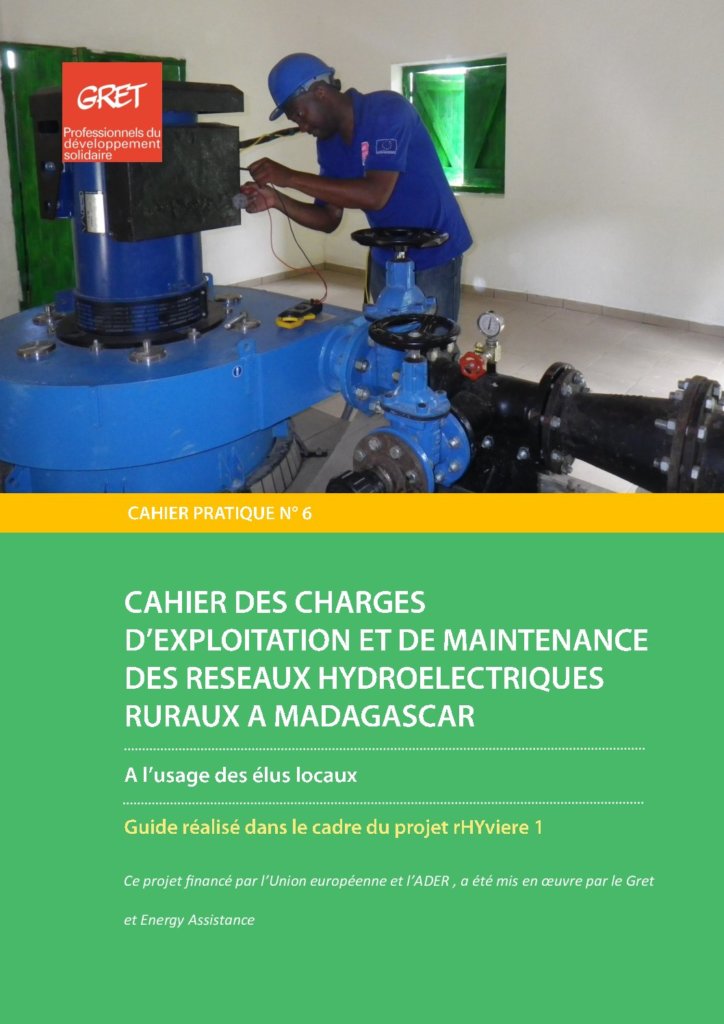 Cahier des charges d’exploitation et de maintenance des réseaux hydroélectriques ruraux-Madagascar
