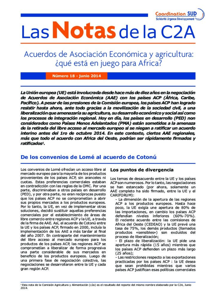 Acuerdos de Asociación Económica y agricultura: ¿qué está en juego para Africa?