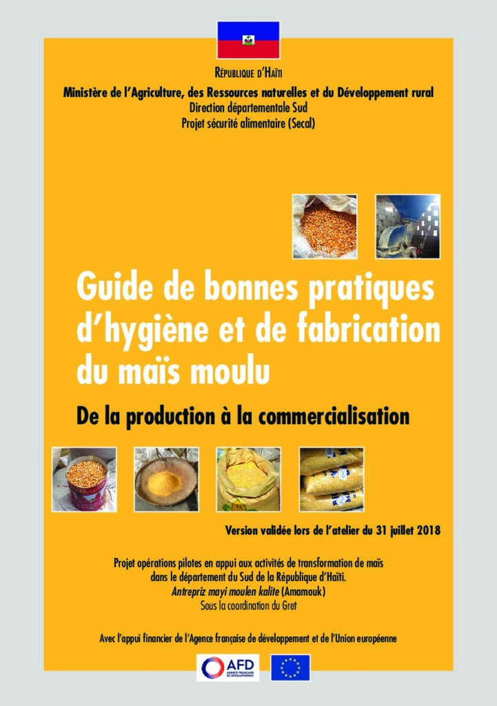Guide de bonnes pratiques d’hygiène et de fabrication du maïs moulu