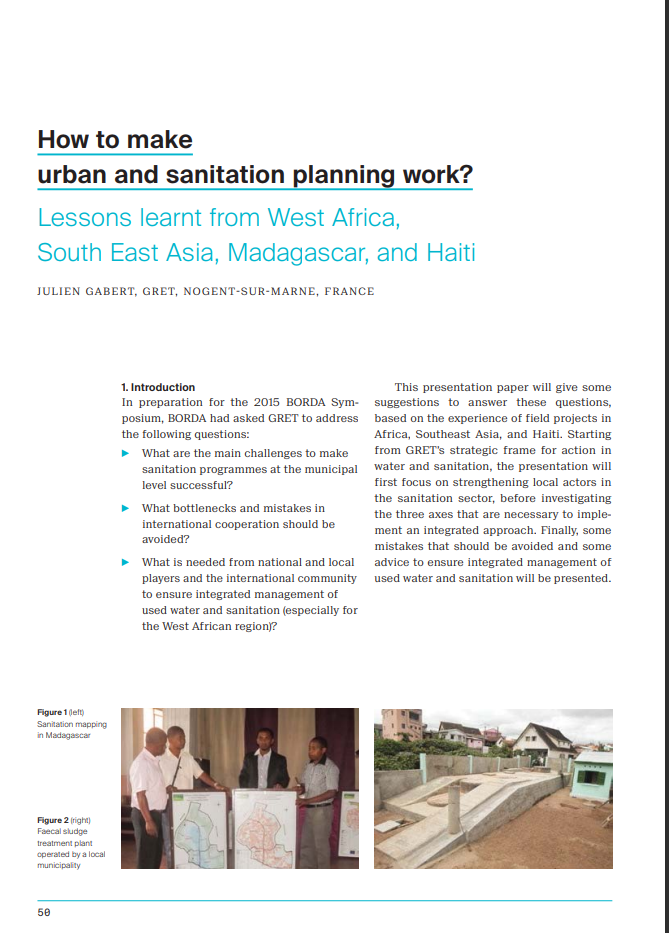 How To Make Urban And Sanitation Planning Work ? | Gret