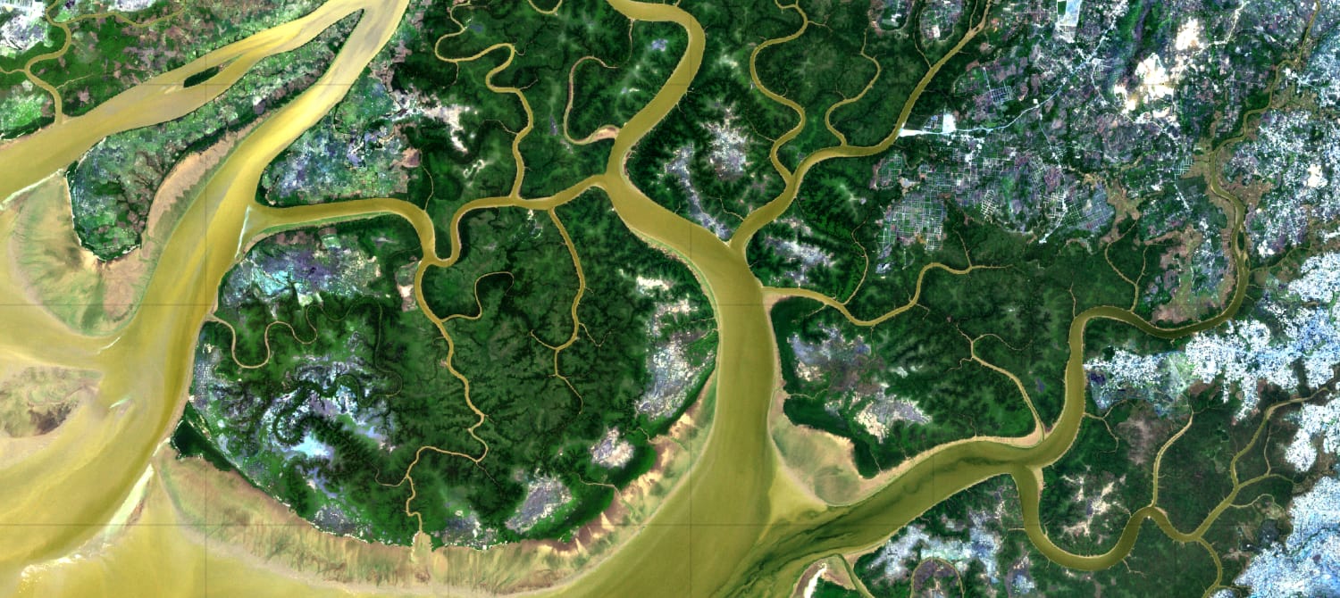 Image satellitaire fleuve Konkouré